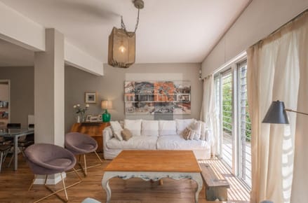 Venta con renta apartamento de 3 dormitorios + patio con parrillero en Mavin