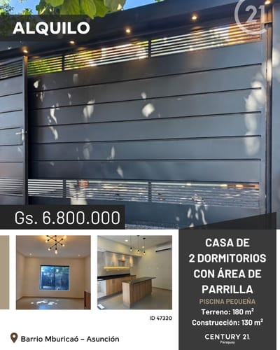 ???? ¡alquilo Casa En Barrio Mburicaó – Asunción‼️