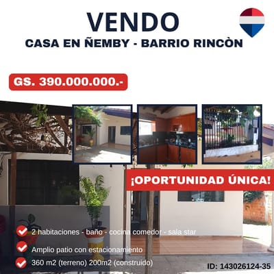 VENDO CASA EN ÑEMBY