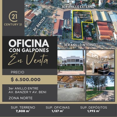 OFICINA Y GALPONES EN VENTA - ZONA NORTE