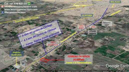  Terreno Frente a La Panamericana, La Victoria-Chosica Del Norte de 20000 m²