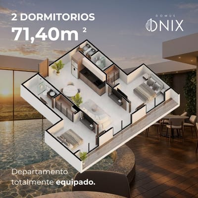 Departamento de 2 dormitorios preventa equipetrol Domus onix mayo 2028