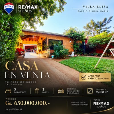  CASA EN VENTA EN VILLA ELISA