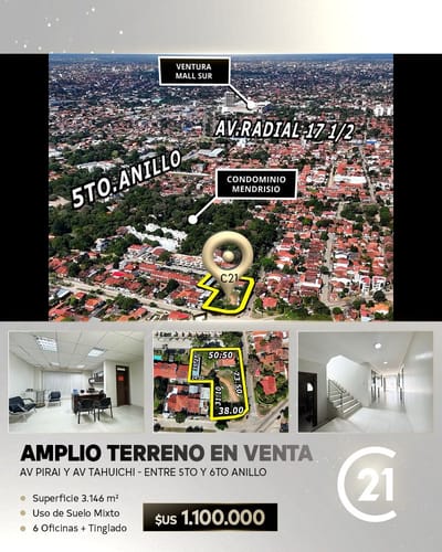 Terreno Comercial en Venta! Con gran Potencial en Av Pirai.