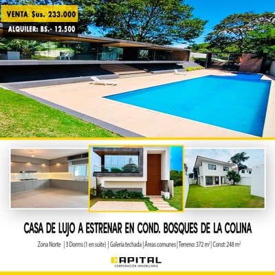 CASA EN VENTA EN COND. BOSQUES DE LA COLINA 