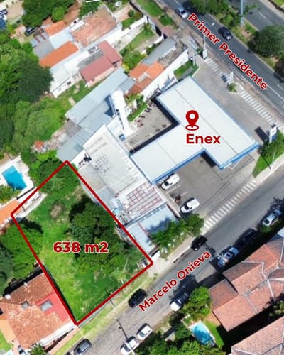 EN VENTA TERRENO A 30 METROS DE LA AVENIDA PRIMER PRIMER PRESIDENTE-ASUNCION