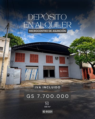 DEPÓSITO EN ALQUILER - MICROCENTRO DE ASUNCIÓN