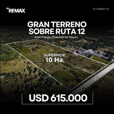 Terreno Único sobre Ruta en José Falcón  10 Hectáreas Estratégicas.