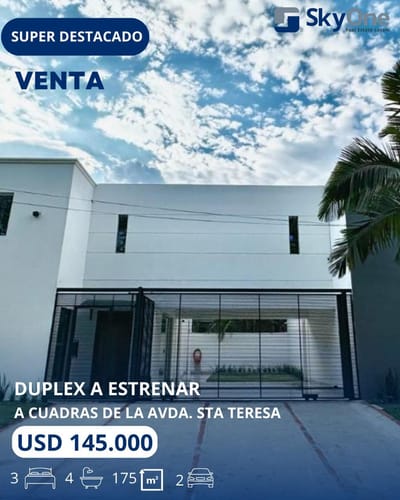 VENDO DÚPLEX S/AVD STA TERESA B° STA MARIA