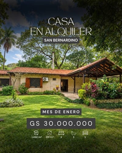 casa de verano en san bernardino en alquiler