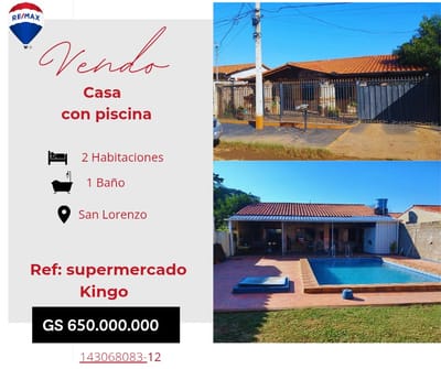 CASA CON PISCINA VENTA  - SAN LORENZO
