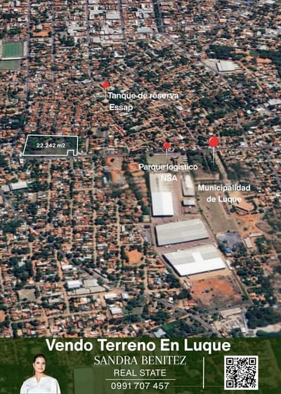 VENDO TERRENO PARA DESARROLLO URBANO ZONA MUNICIPALIDAD DE LUQUE, LUGAR COMERCIAL Y EN CRECIMIENTO