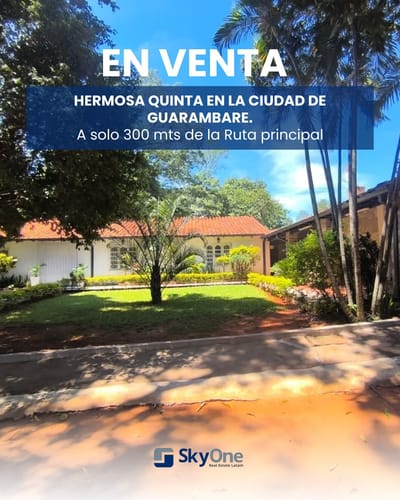 EN VENTA – Hermosa quinta en Guarambaré
