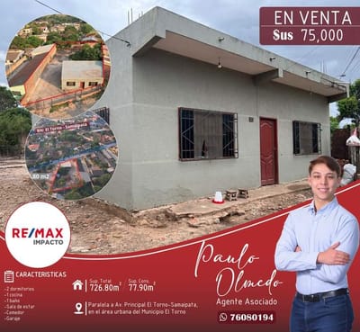 CASA EN VENTA EN EL MUNICIPIO EL TORNO 