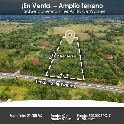 Inmueble # 735 Terreno Sobre 1er Anillo Warnes
