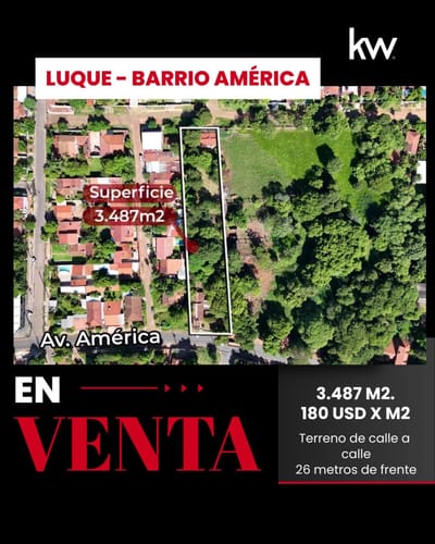 TERRENO EN BARRIO AMERICA LUQUE - EN VENTA 