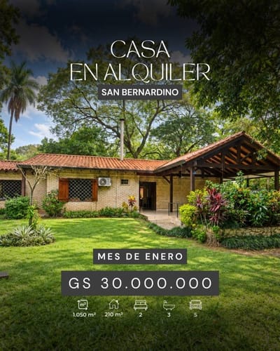 EN ALQUILER TEMPORAL - CASA EN SAN BERNARDINO