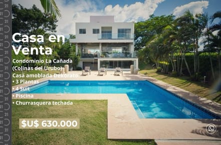 CASA EN VENTA DE 4 SUITE EN COND. COLINAS LA CAÑADA