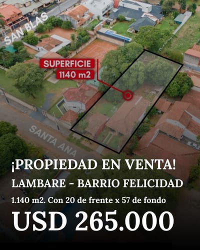 En venta amplio terreno en el Barrio Felicidad con casas a refaccionar