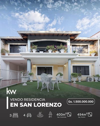 EN VENTA RESIDENCIA EN SAN LORENZO