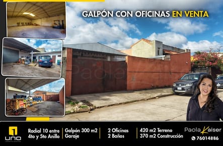 Galpon, oficinas en venta, Zona Radial 10, Santa Cruz