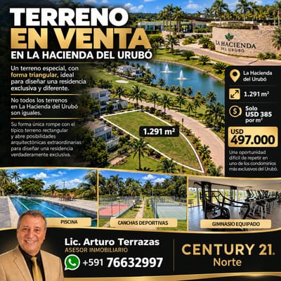 TERRENO EN VENTA EN LA HACIENDA DEL URUBÓ