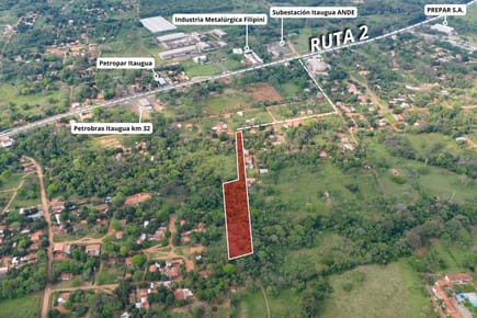 TERRENO DE 11.000m2 EN ITAUGUA - IDEAL PARA DESARROLLOS