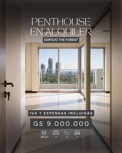 ALQUILO PENTHOUSE DE 1 DORMITORIO The Forest