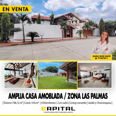 HERMOSA CASA AMOBLADA EN VENTA – BARRIO LAS PALMAS