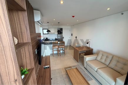 Departamento de 1 Dormitorio Amoblado con Cochera, Baulera en Carmelitas 