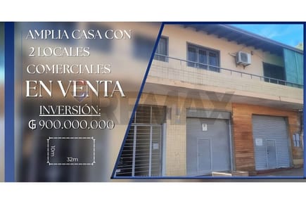 Casa con 6 dormitorios + 2 locales comerciales