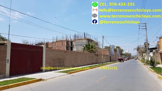  Vendo Terreno 760m2,La Victoria, Limite con Santa Victoria,Chiclayo