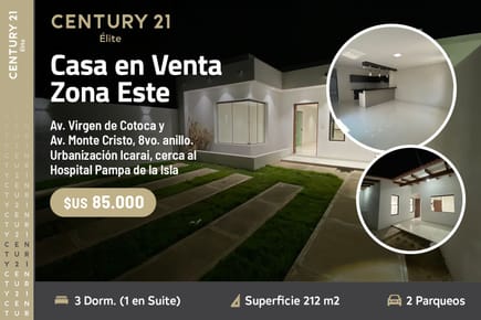 CASA EN VENTA ZONA ESTE AV. VIRGEN DE COTOCA