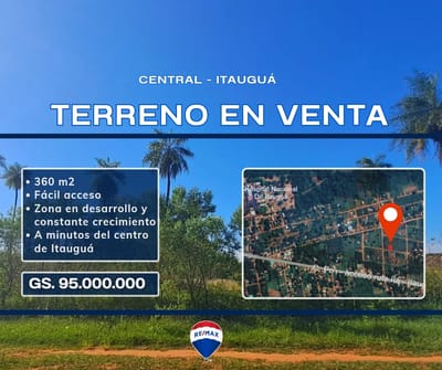 OPORTUNIDAD EN ITAUGUA - TERRENO 