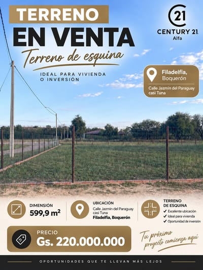 Terreno En Venta Filadelfia - Chaco