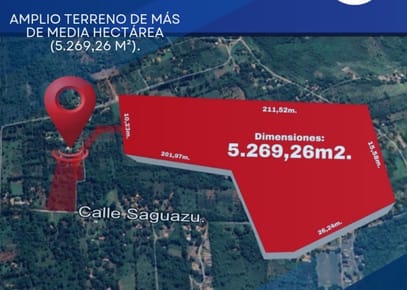 MAS DE MEDIA HECTAREA EN YAGUARON - OPORTUNIDAD ESTRATEGICA