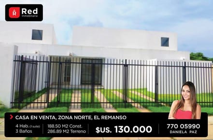 Casa en venta, zona norte, El Remanso.
