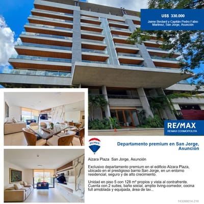 Departamento premium en San Jorge, Asunción