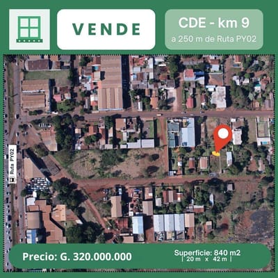 AMPLIO TERRENO EN CIUDAD DEL ESTE - KM 8,5 MONDAY