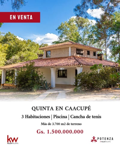 EN VENTA CASA QUINTA EN CAACUPE
