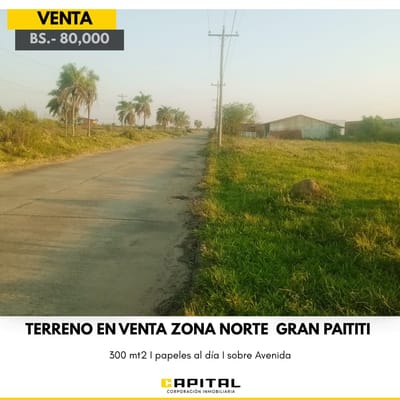 Terreno de 300 m2 en Warnes