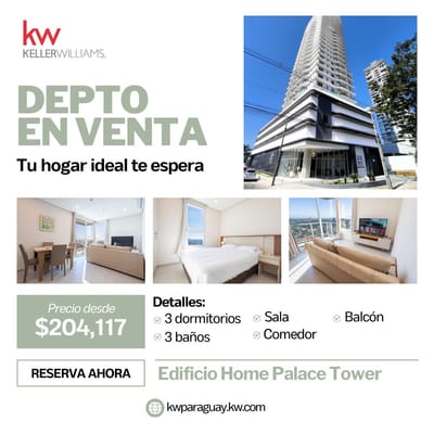 DEPARTAMENTO EN HOME PALACE TOWER 