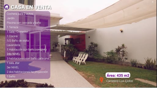 LINDA CASA EN VENTA CON PISCINA EN LOS EJIDOS-PIURA