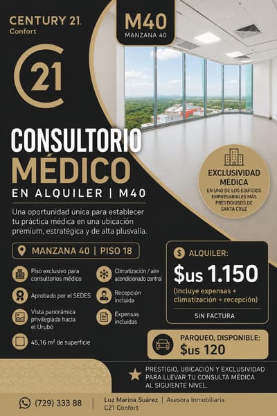 CONSULTORIO MEDICO EN ALQUILER MZ40