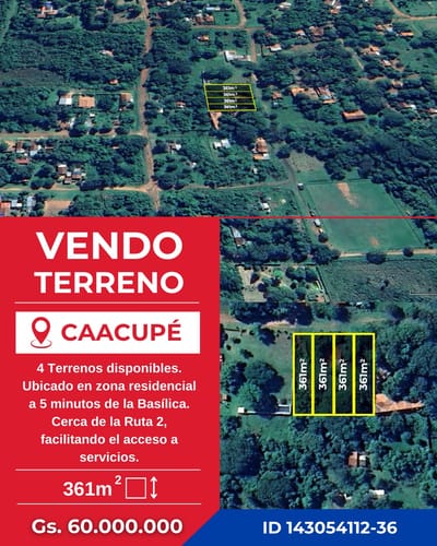 VENDO TERRENO EN CAACUPÉ