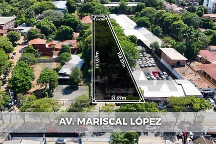 VENDO TERRENO DE 2.692 M² SOBRE MCAL. LÓPEZ