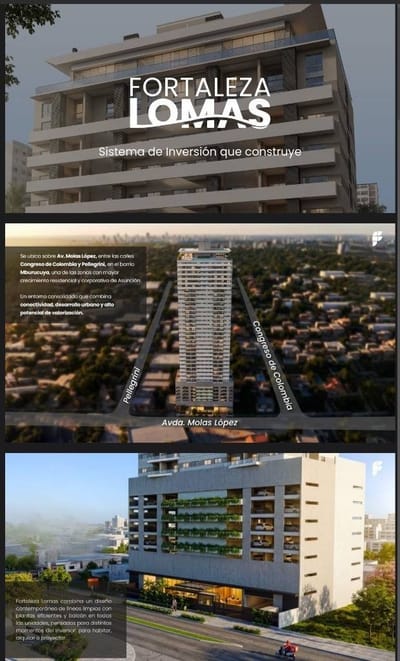 VENDO DEPARTAMENTO DE 2 HABITACIONES EN FORTALEZA LOMAS (ASUNCION)