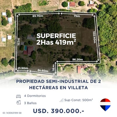 Propiedad Exclusiva de 2 Hectáreas Ubicación Estratégica en Villeta