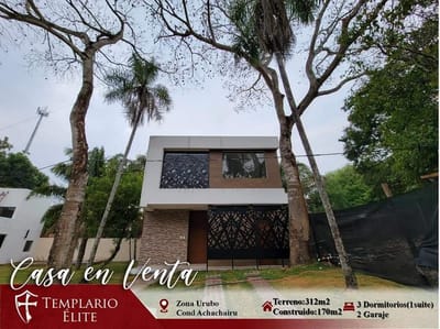 CASA EN VENTA EN URUBO - A ESTRENAR