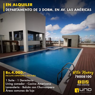 DEPARTAMETO DE 2 DORMITORIOS EN AV. LAS AMÉRICAS